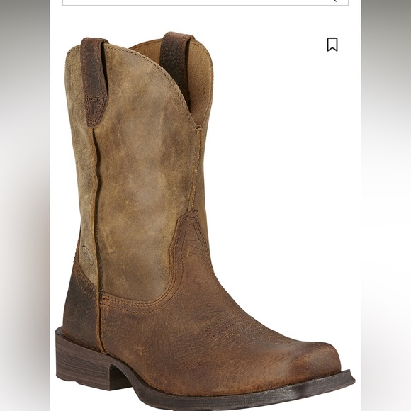 Mens Ariat cowboy boots sz 12D brown style no. 10002317 Leather - Picture 1 of 15